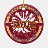 Personalized Cheer Squad High School セラミックオーナメント (裏面)