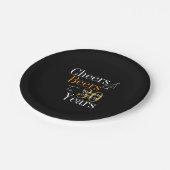 Personalized Cheers and Beers 30th Birthday Party ペーパープレート (アングル)