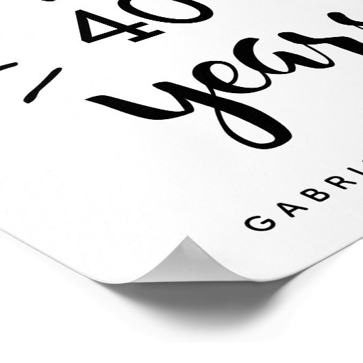 Personalized Cheers to 40 Years ポスター (角)