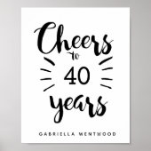 Personalized Cheers to 40 Years ポスター (正面)
