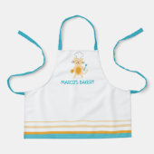 Personalized Chef Cat Baking Apron for Little Chef エプロン (正面)