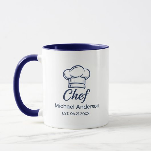 Personalized Chef Mug – Custom Name Kitchen Gift マグカップ (左)