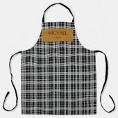 Personalized Chef Plaid Apron with Custom Name  エプロン (正面)