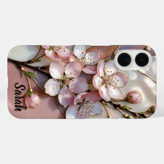 Personalized Cherry Blossom Phone Case Floral Case-Mate iPhoneケース (裏面 (横))