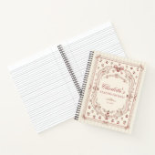 Personalized Cherry Bow Book Lover Reading Journal ノートブック (内部)