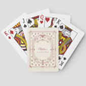 Personalized Cherry Bow Poker Playing Cards トランプ (裏面)