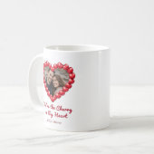Personalized Cherry Heart Photo  コーヒーマグカップ (正面左)