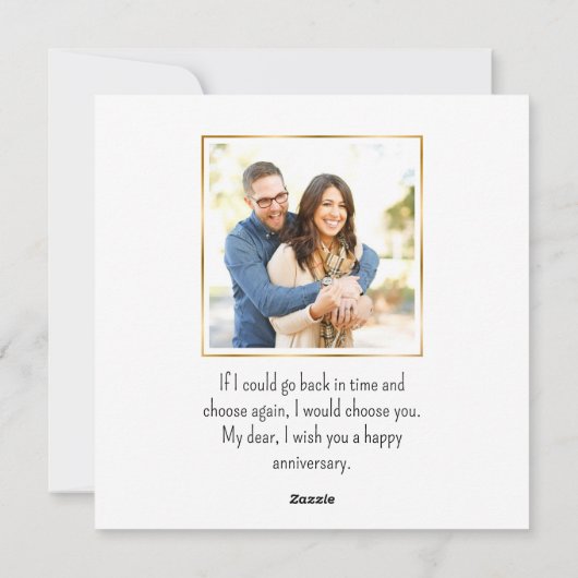 Personalized Cherry Hearts Anniversary Card シーズンカード (裏面)