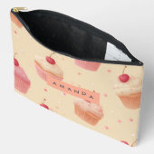 Personalized Cherry Sweet Cupcake Pattern アクセサリーポーチ (見開き)