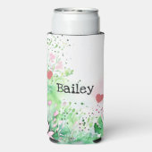 Personalized Chibi Toad in Pink and Green スリム缶クーラー (Seltzer裏面)