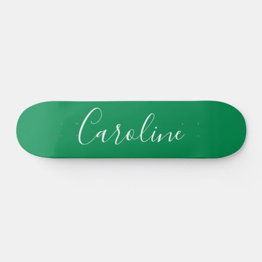 Personalized Chic Calligraphy Name Kelly Green スケートボード (横)