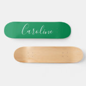 Personalized Chic Calligraphy Name Kelly Green スケートボード (横)