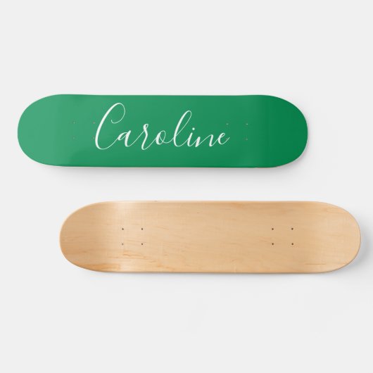 Personalized Chic Calligraphy Name Kelly Green スケートボード (横)