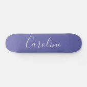 Personalized Chic Calligraphy Name Purple スケートボード (横)
