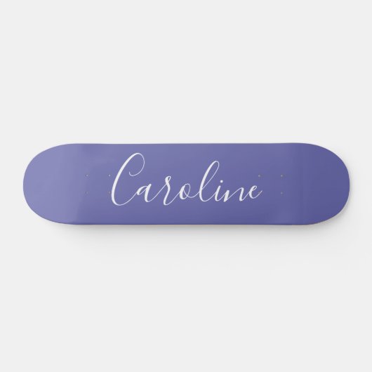 Personalized Chic Calligraphy Name Purple スケートボード (横)