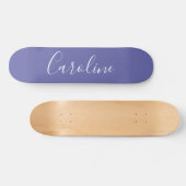 Personalized Chic Calligraphy Name Purple スケートボード (横)