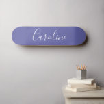 Personalized Chic Calligraphy Name Purple スケートボード<br><div class="desc">Minimalist Script Typography Name in Purple Skateboard</div>
