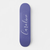 Personalized Chic Calligraphy Name Purple スケートボード (正面)