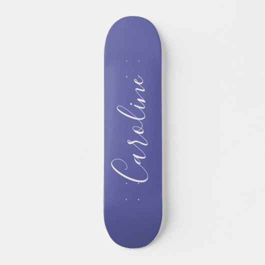 Personalized Chic Calligraphy Name Purple スケートボード (正面)