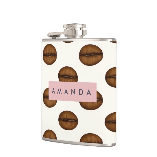 Personalized Chic Coffee Bean  フラスク (左)