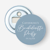 Personalized Chic Dusty Blue Bachelorette Party 栓抜き (正面)