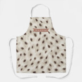 Personalized Chic Neutral Leopard Animal Print エプロン (正面)