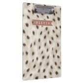 Personalized Chic Neutral Leopard Animal Print クリップボード (右)