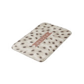 Personalized Chic Neutral Leopard Animal Print バスマット (アングル)