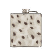 Personalized Chic Neutral Leopard Animal Print フラスク (裏面)