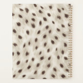 Personalized Chic Neutral Leopard Animal Print プランナー手帳 (裏面)