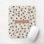 Personalized Chic Neutral Leopard Animal Print マウスパッド (マウス)