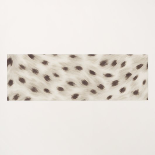 Personalized Chic Neutral Leopard Animal Print ヨガマット (裏面(横))
