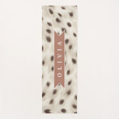 Personalized Chic Neutral Leopard Animal Print ヨガマット (正面)