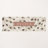 Personalized Chic Neutral Leopard Animal Print ヨガマット (正面(横))