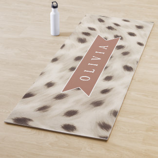 Personalized Chic Neutral Leopard Animal Print ヨガマット