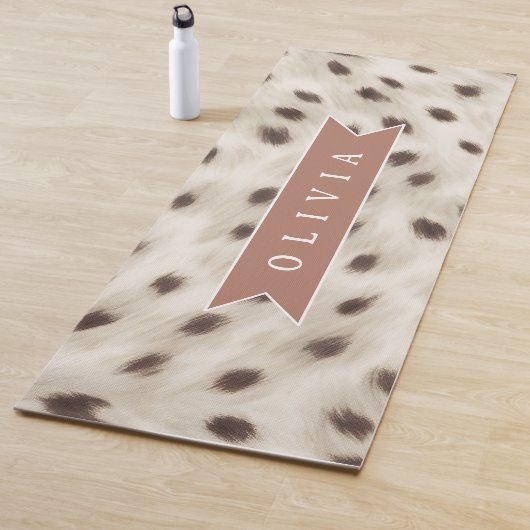 Personalized Chic Neutral Leopard Animal Print ヨガマット (インサイチュ)