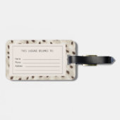Personalized Chic Neutral Leopard Animal Print ラゲッジタグ (裏面横)