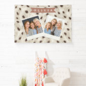 Personalized Chic Neutral Leopard Animal Print 横断幕 (インサイチュ)