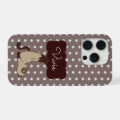 Personalized Chic Polka Dot iPhoneケース (裏面横)