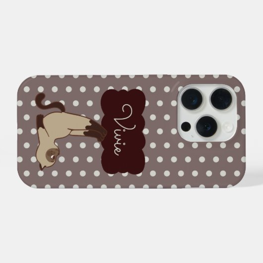 Personalized Chic Polka Dot  iPhoneケース (裏面横)