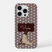 Personalized Chic Polka Dot  iPhoneケース (裏面)