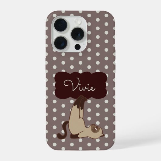 Personalized Chic Polka Dot iPhoneケース (裏面)