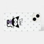 Personalized Chic Polka Dots iPhoneケース (裏面横)