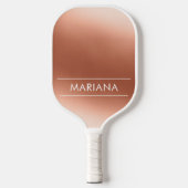 Personalized Chic Rose Gold Pickleball Paddle ピックルボールラケット (正面)