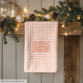 Personalized Chic Towel Pastel Coral Kitchen Decor キッチンタオル