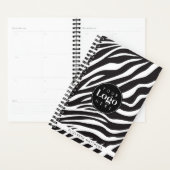 Personalized Chic Zebra Print Custom Company Logo  プランナー手帳 (ディスプレー)