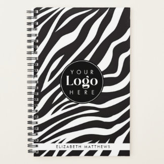 Personalized Chic Zebra Print Custom Company Logo  プランナー手帳