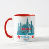 Personalized Chicago Marathon 2025 Gift For Runner マグカップ (左)