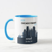 Personalized Chicago Marathon Gift For Marathoner マグカップ (左)