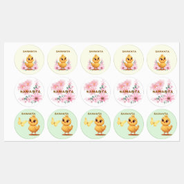 Personalized Chick Waterproof Labels ラベル